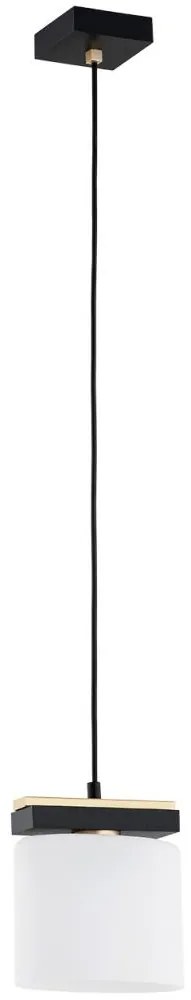 Argon 8276 - Csillár zsinóron CANOA 1xE27/15W/230V fekete