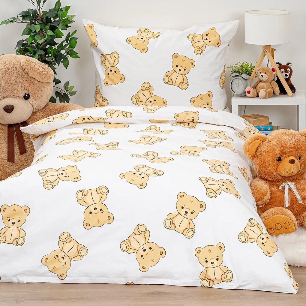 4Home Teddies pamut ágyneműhuzat, 140 x 200 cm, 70 x 90 cm, 140 x 200 cm, 70 x 90 cm