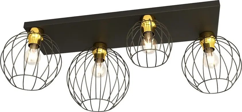 Emibig modern mennyezeti lámpa nest fekete arany emi1370/4