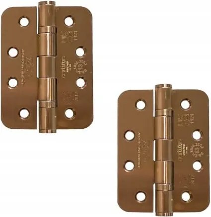 Ajtópánt fonott 102x76x3mm lekerekített barna szatén réz 2db