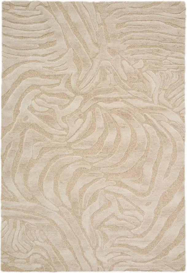 Bézs kézi szövésű gyapjúkeverék szőnyeg 160x230 cm Tribet – Kave Home