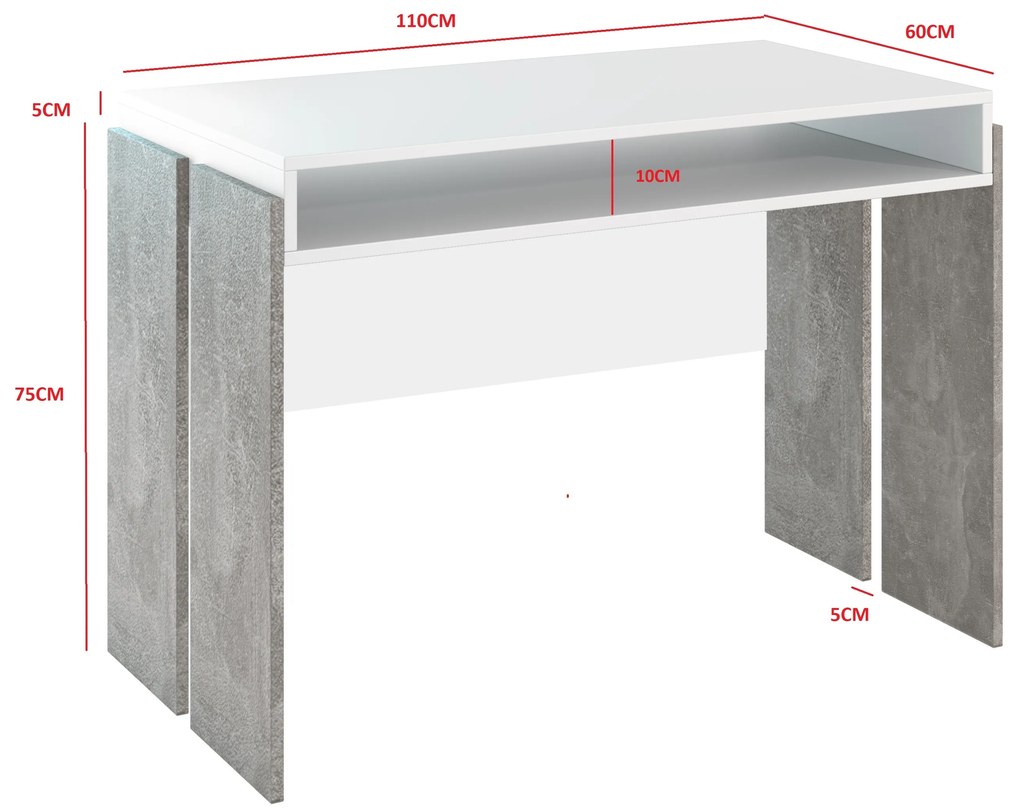 PC asztal Ramea (platinum grange tölgy + fekete). 1055240