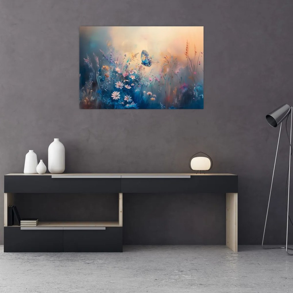 Kép - Rét pillangóval (90x60 cm)