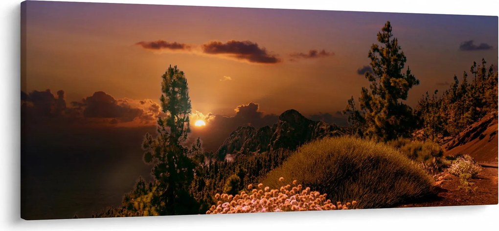 Természet képe naplementekor (120x50 cm)