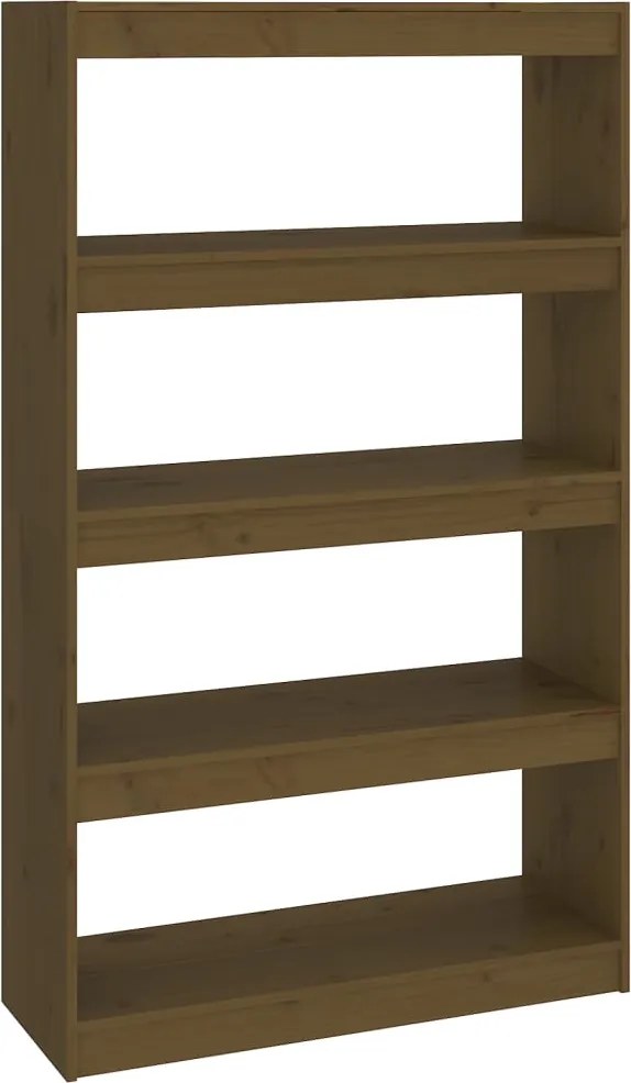 vidaXL mézbarna fenyőfa könyvszekrény/térelválasztó 80 x 30 x 135,5 cm