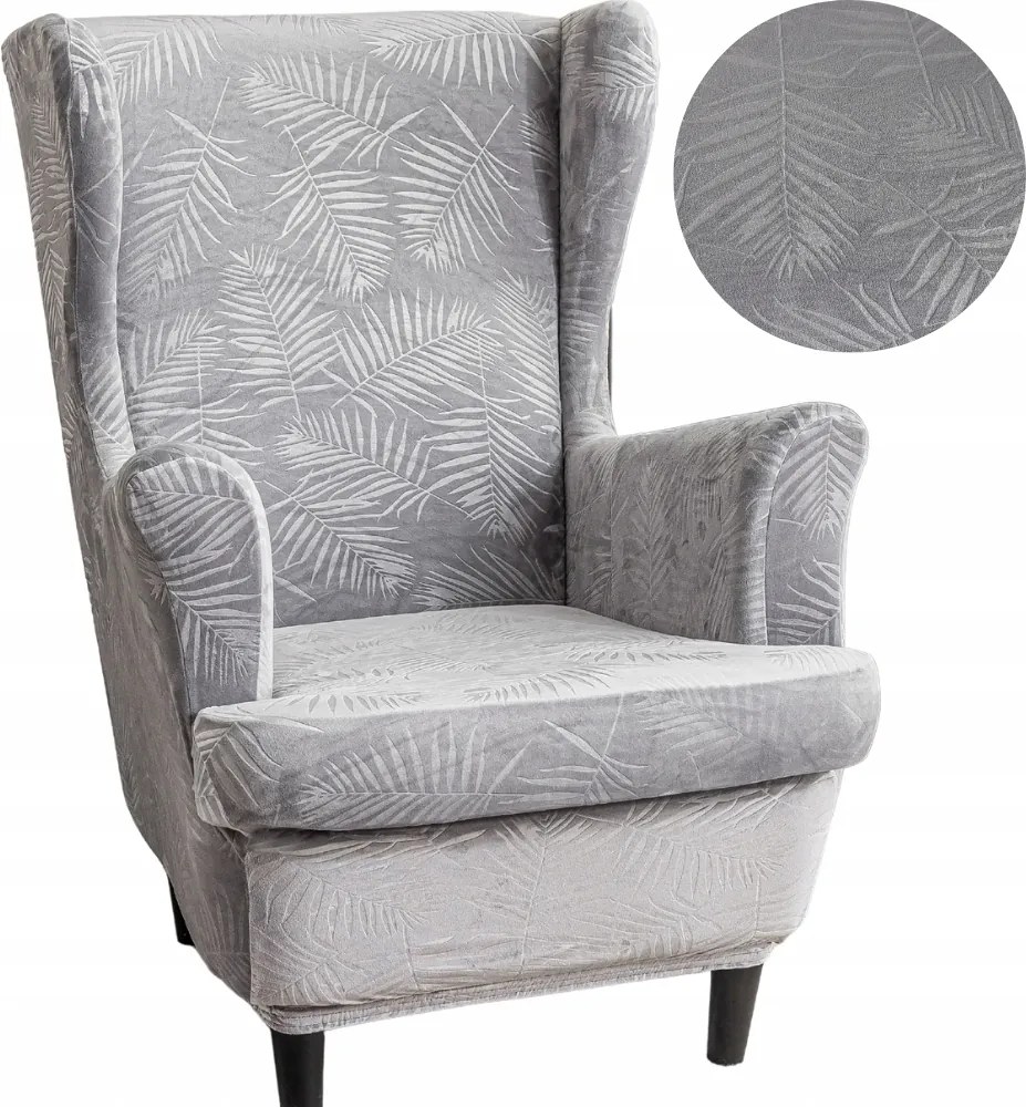 Fotelhuzat Uszak Velúr Dombornyomott Pálmalevél Prémium Oeko-tex