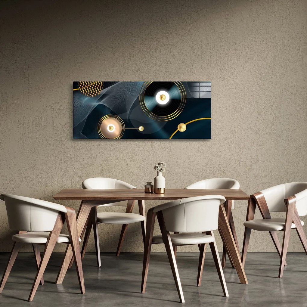 Kép - Arany körök (120x50 cm)