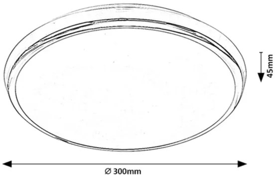 Rabalux 3464-LED RGB Fürdőszobai mennyezeti lámpa BALTHASAR LED/18W/230V IP44 +DO