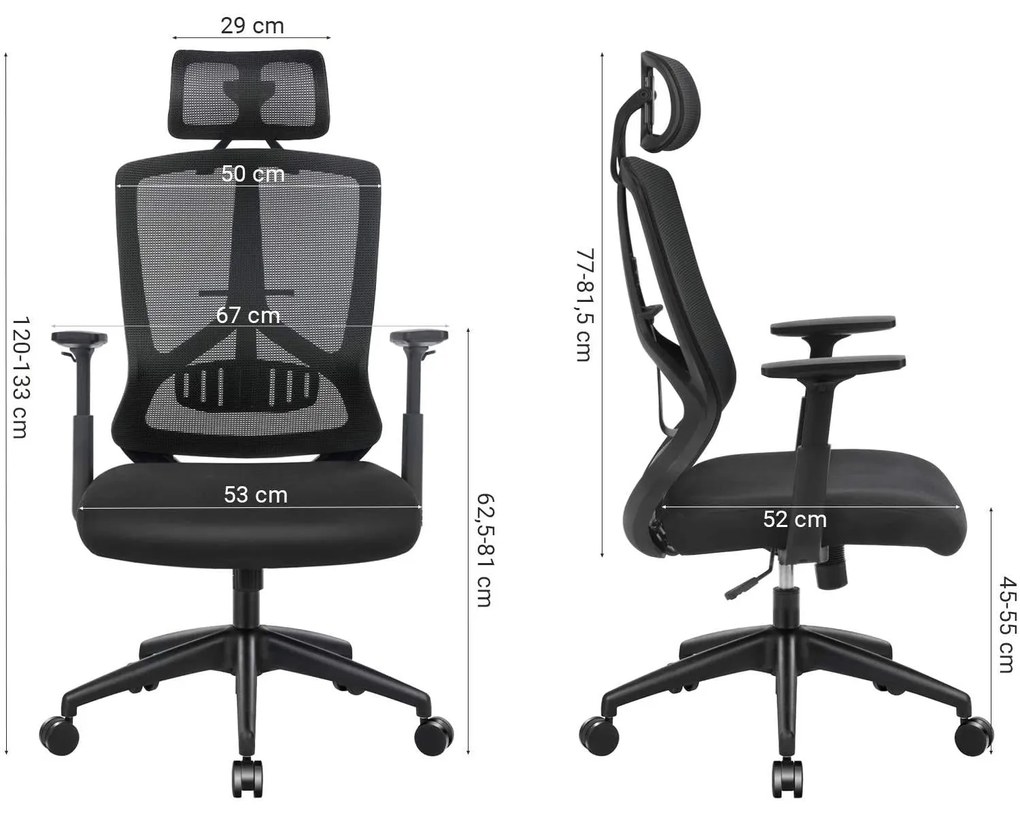 Irodai szék, ergonomikus forgó szék deréktámasszal