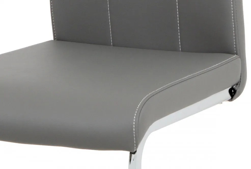 Scaun modern cu bază de sanie gri Dcl-411