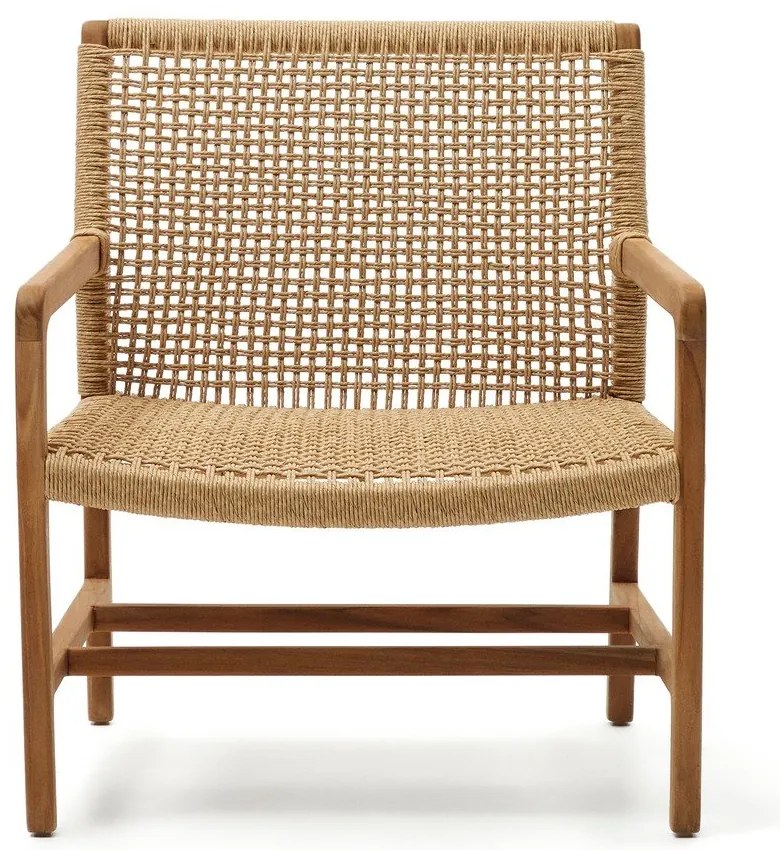 Natúr színű tömörfa kerti fotel Sabolla – Kave Home