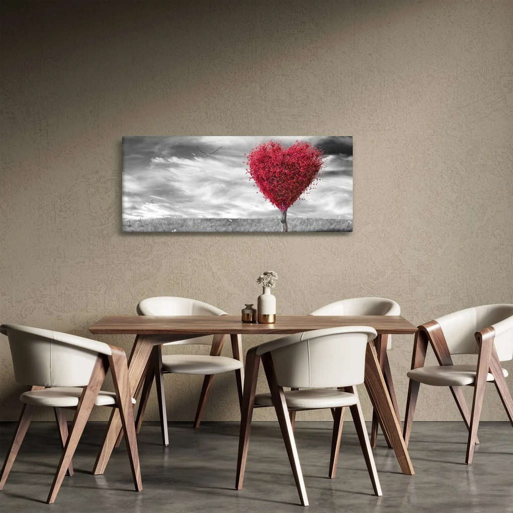 Kép - szív a fák koronájából (120x50 cm)