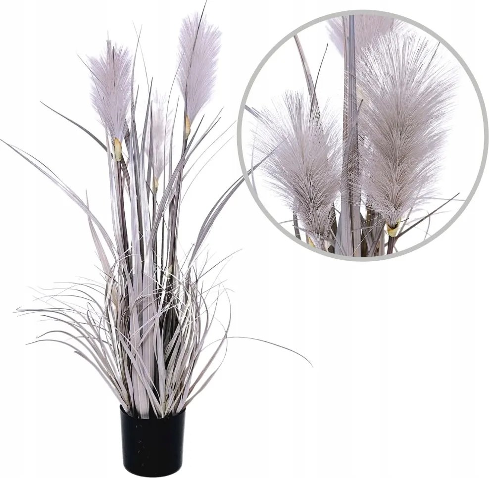 Műnövény púderes pampafűvel 80 cm magas, fedővel