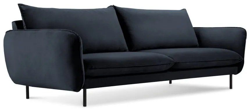 Vienna sötétkék bársony kanapé, 230 cm - Cosmopolitan Design