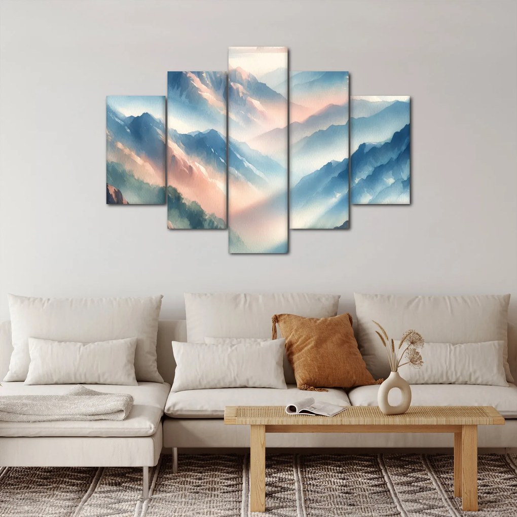 Kép - Akvarell hegyek (150x105 cm)