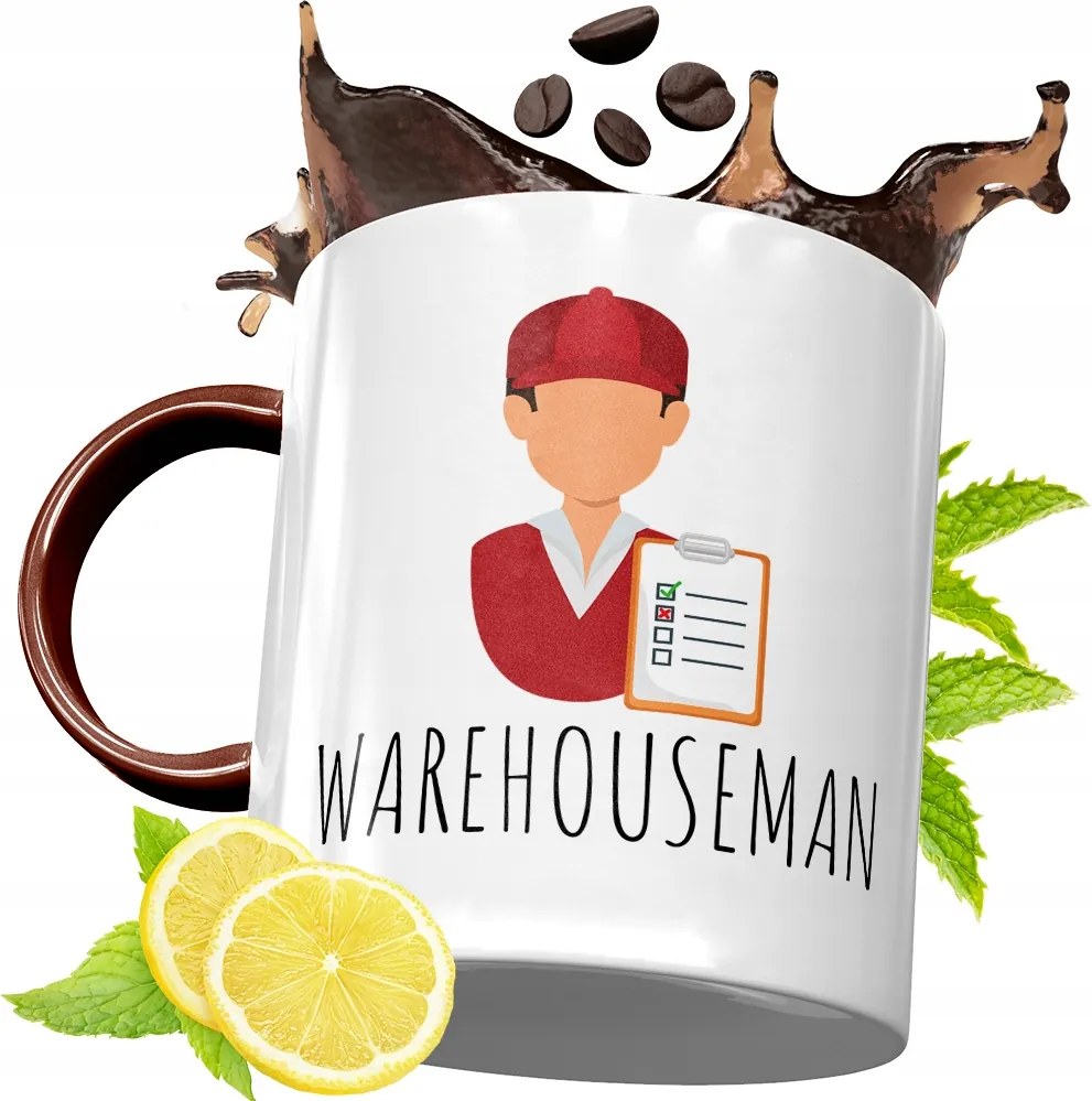 Bordó Bögre Raktárosnak Születésnapra Ajándék fényképes nyomattal