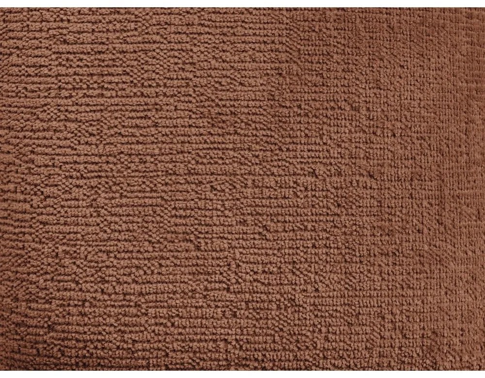 Terrakotta színű zsenília sarokkanapé (bal oldali-L alakú) Whesley – Bobochic Paris