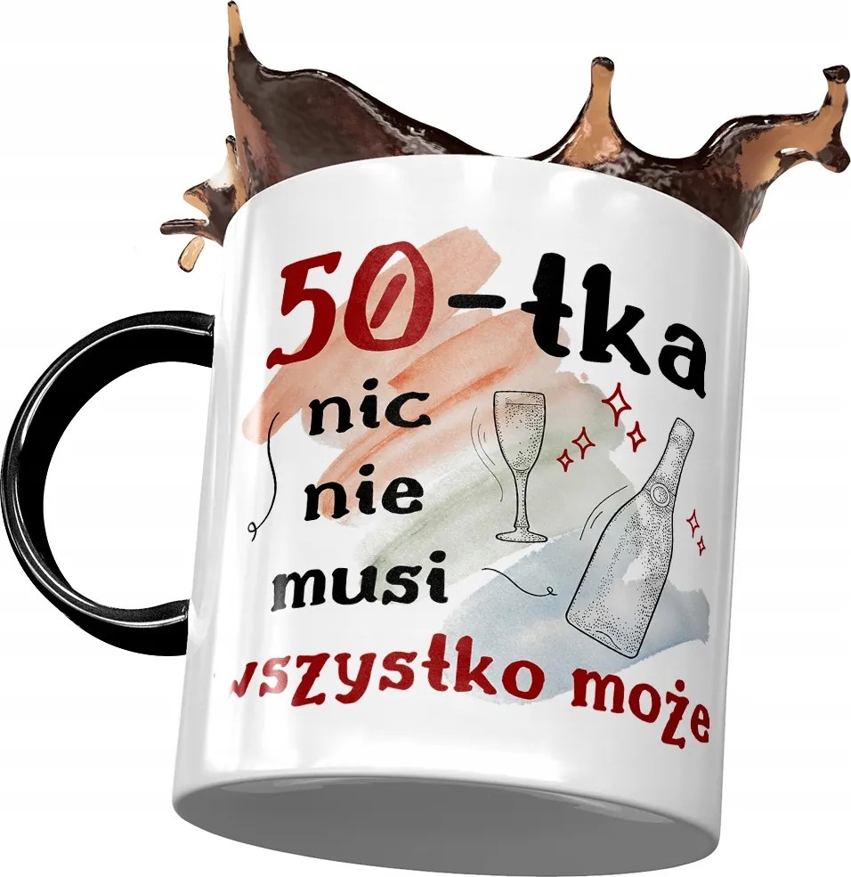 Fekete Bögre Születésnapra 50 50-es 50-es Ajándék Nyomtatott Fotóval