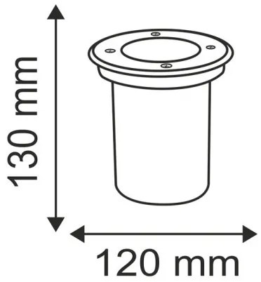 Kültéri behajtó lámpa COMETA 1xGU10/50W/230V IP65