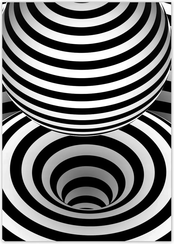 Poszterek A4 Pion Absztrakt fekete-fehér