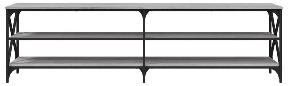 szürke sonoma színű szerelt fa TV-szekrény 180 x 40 x 50 cm