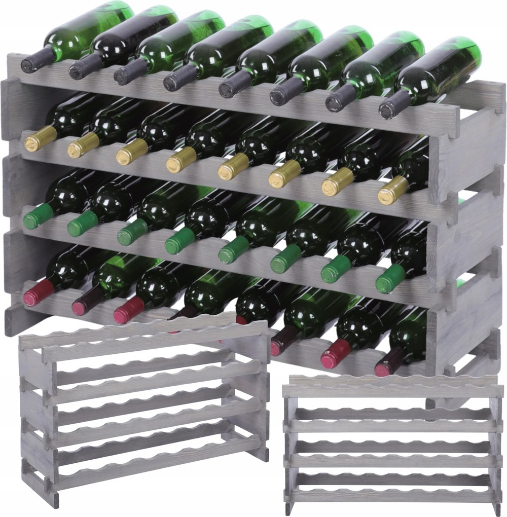 Borosüveg tartó állvány 4x8-as moduláris állvány szerszám nélkül fenyőfa