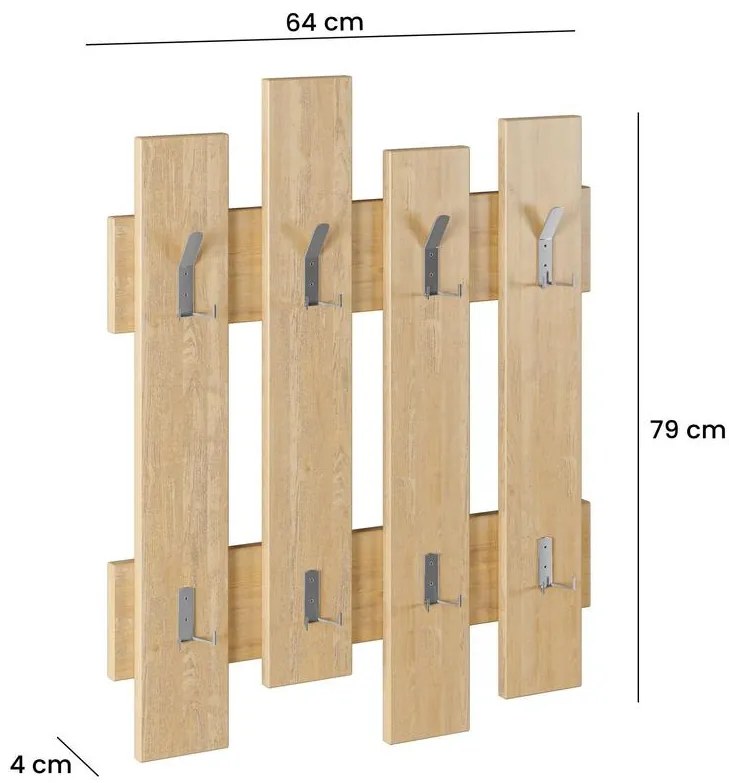 Fali fogas Wave - Oak