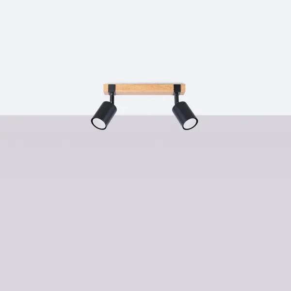 Sollux SL.1344 - Spotlámpa FAGER 2xGU10/10W/230V fekete