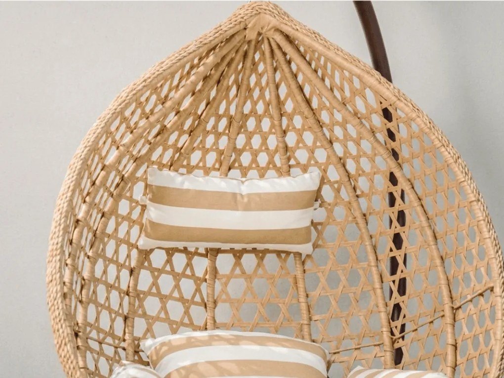 Világosbarna TROPIKAL függőszék állvánnyal