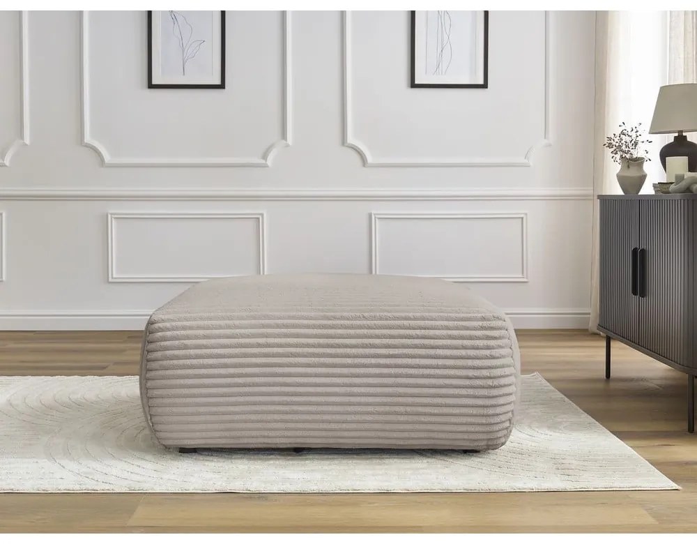 Világosszürkés bézs kordbársony lábtartó Lucien – Bobochic Paris