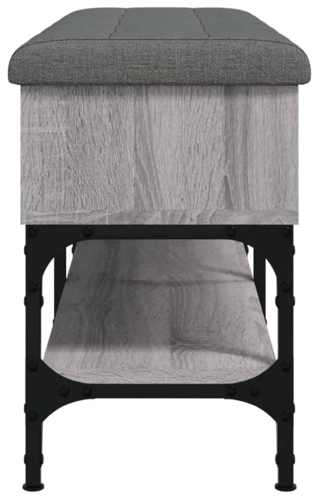szürke sonoma színű szerelt fa cipőpolc 102 x 32x 45 cm