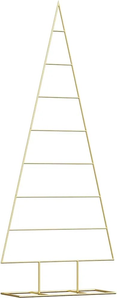 vidaXL Fém karácsonyfa állvánnyal Arany 150 cm Porszórt Acél