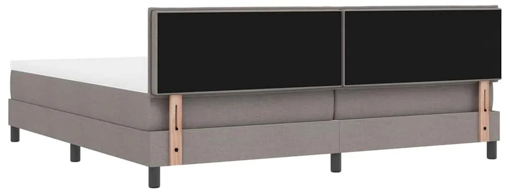Boxspring ágy matraccal matracmal Tópszínű 200 x 200 cm szövet