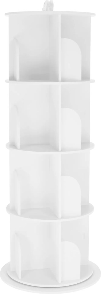 Forgó polcállvány, 4 polc, fehér, ERION TYP 1+ ajándék