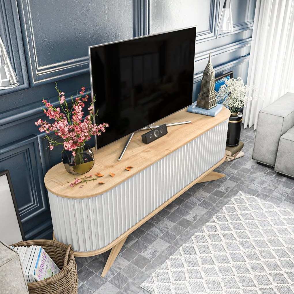 TV szekrény Stor - Sapphire, White