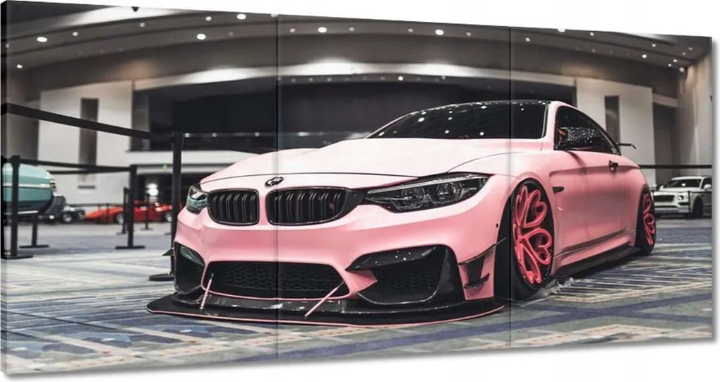 Vászonkép 180x90 Rózsaszín Bmw Autó