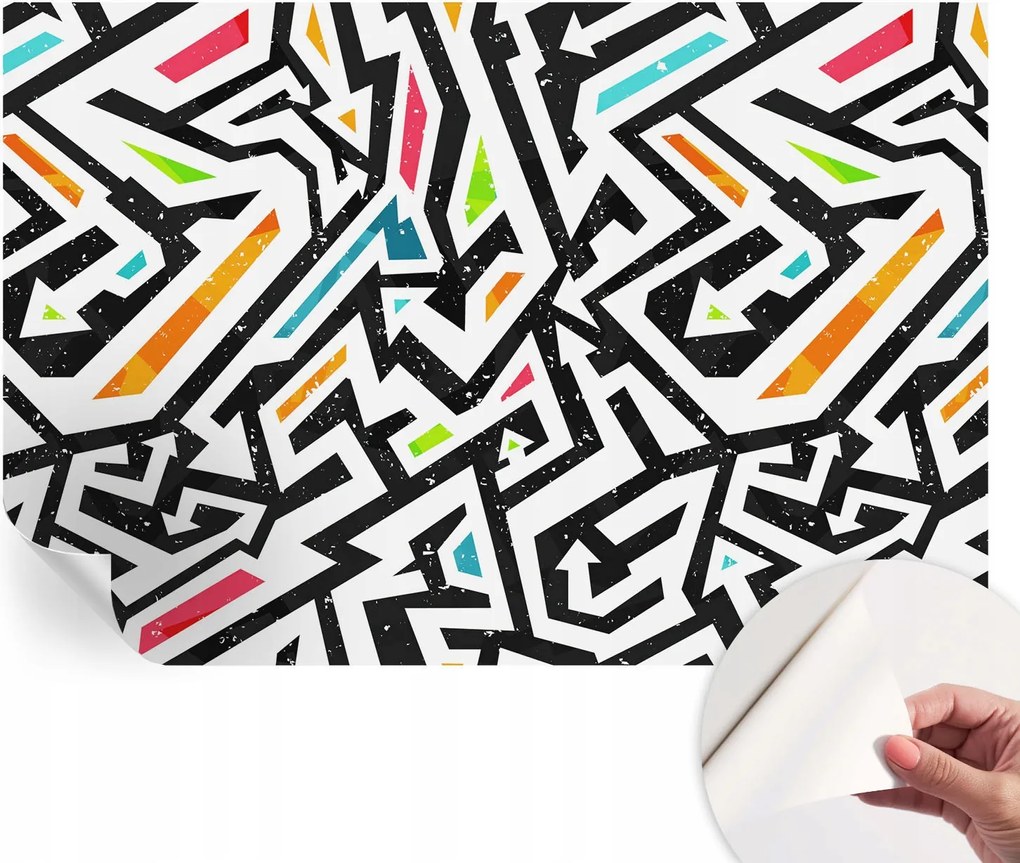 Dekoratív öntapadós fotótapéta az irodába Absztrakt mozaik 104x70