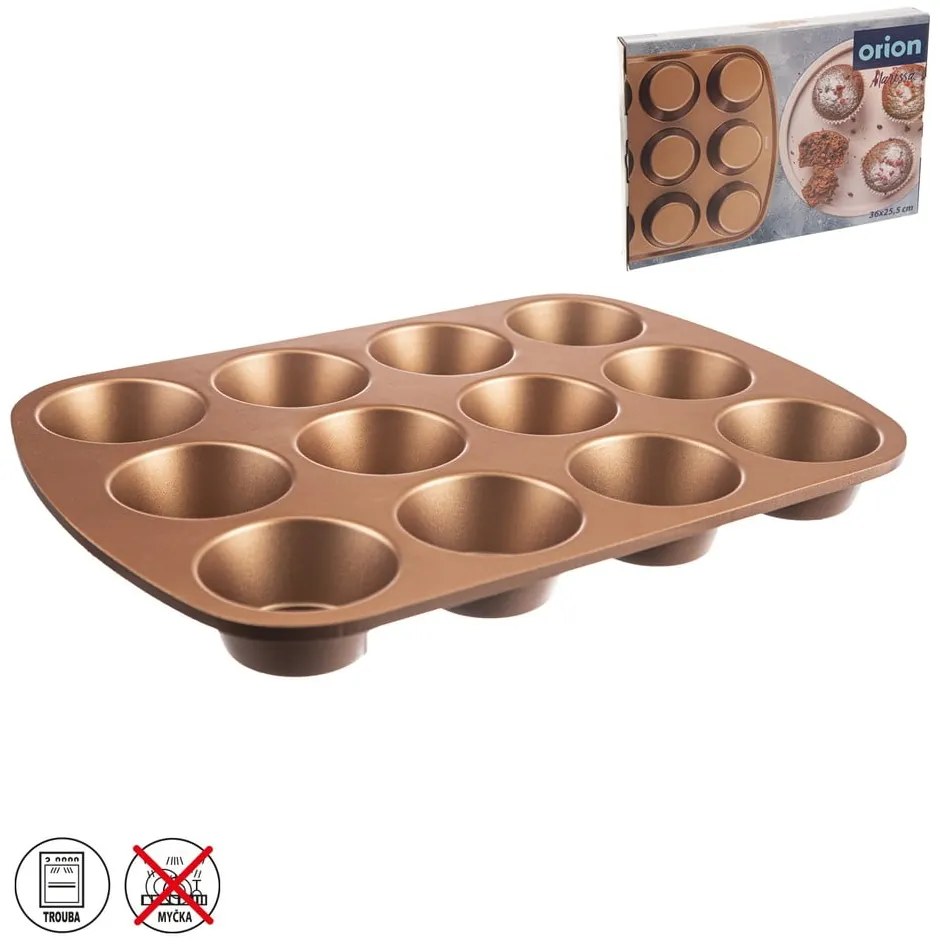 Fém muffin sütőforma 25,5x36 cm Marissa – Orion