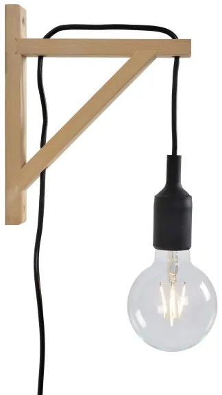 Lucide 08208/01/30 - Fali lámpa FIX WALL 1xE27/60W/230V fekete