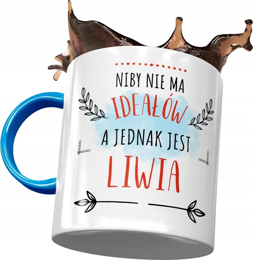 Kék Bögre Lívia Feleség Barátnő Ajándék Nyomtatott Fotóval