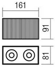 Redo 01-3412 - DELPHI irányítható spotlámpa 2xGU10/7W/230V 16,1x8,1 cm fekete