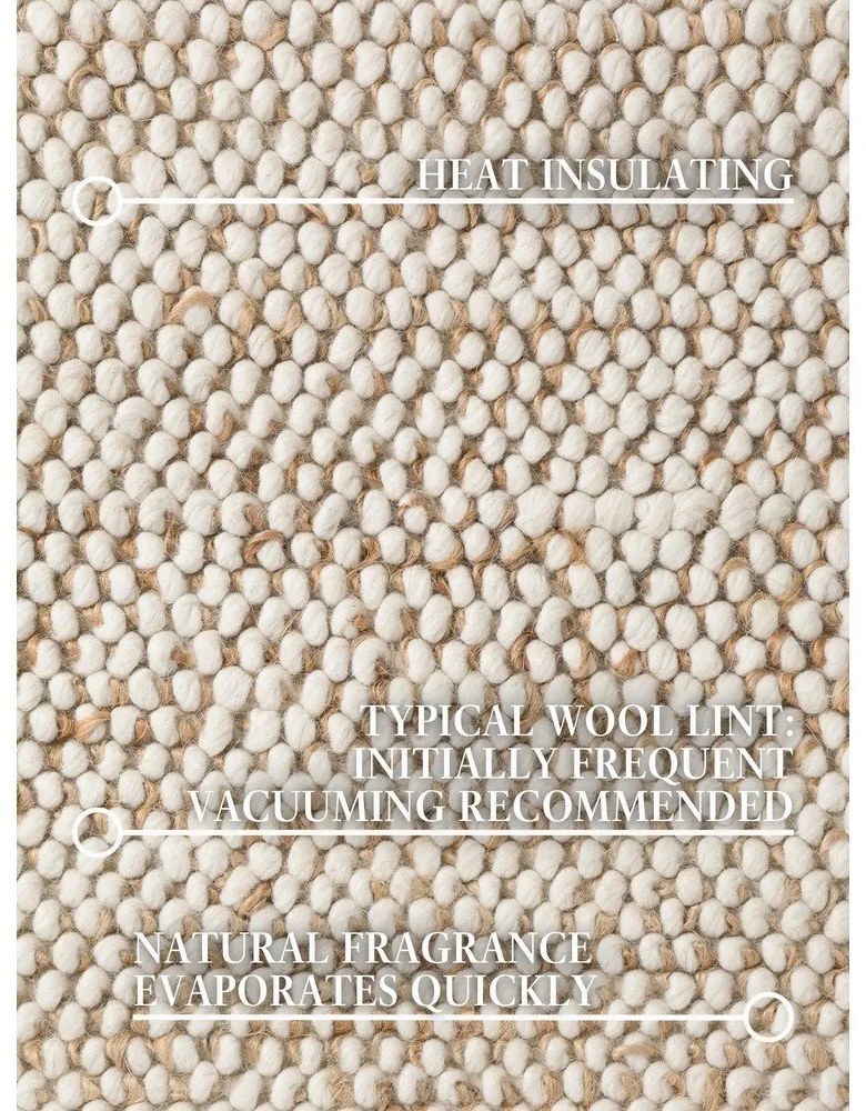 Bézs kézi szövésű gyapjúkeverék szőnyeg 160x230 cm Peas – Villeroy&amp;Boch