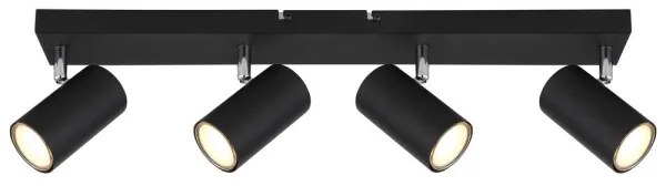 Globo 57911-4B - ROBBY 4xGU10/35W/230V fekete spotlámpa