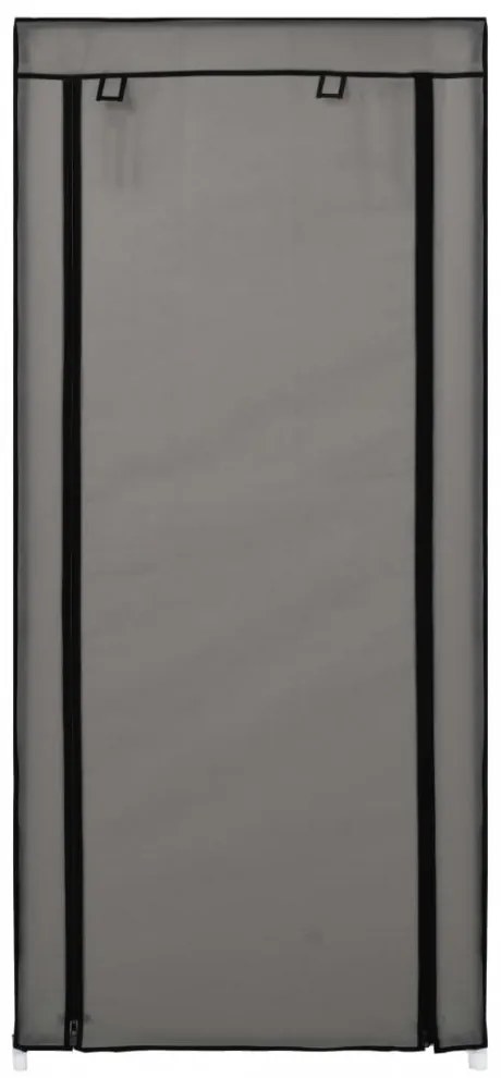 szürke szövet cipőszekrény borítóval 58 x 28 x 106 cm