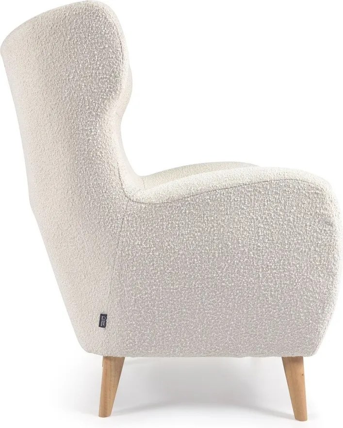 Fehér buklé fotel Patio – Kave Home