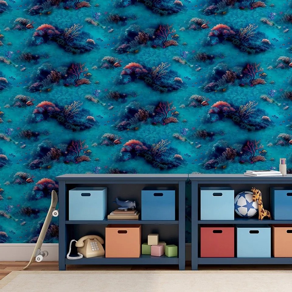 Arthouse Signature 2 Under The Sea kék halas papír tapéta – 923808