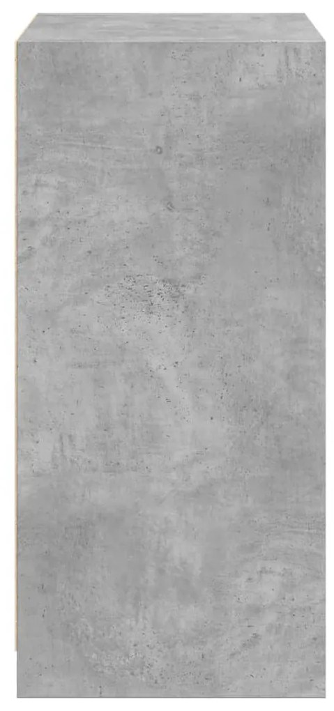 betonszürke szerelt fa ruhásszekrény 48 x 41 x 102 cm