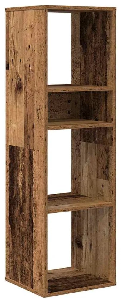 antik fa színű szerelt fa könyvszekrény 34x31x112 cm