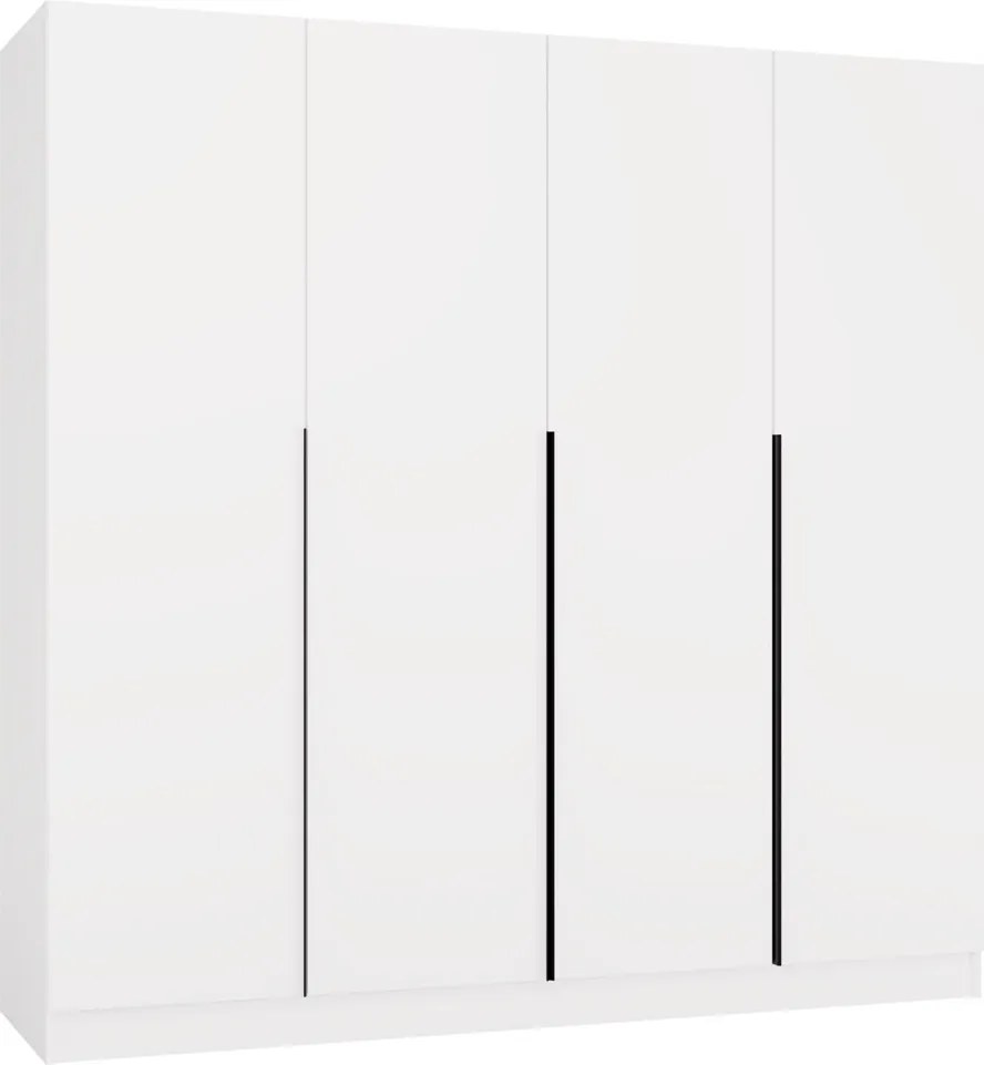 SENSO 4D gardróbszekrény 200x56.5x200 cm, fehér-fekete