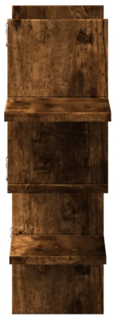 füstös tölgy színű szerelt fa fali polc 124,5 x 18 x 60,5 cm